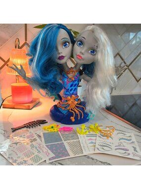 Monster High Great Scarrier Reef Peri & Pearl Serpentine Doll W/ Accessories & S